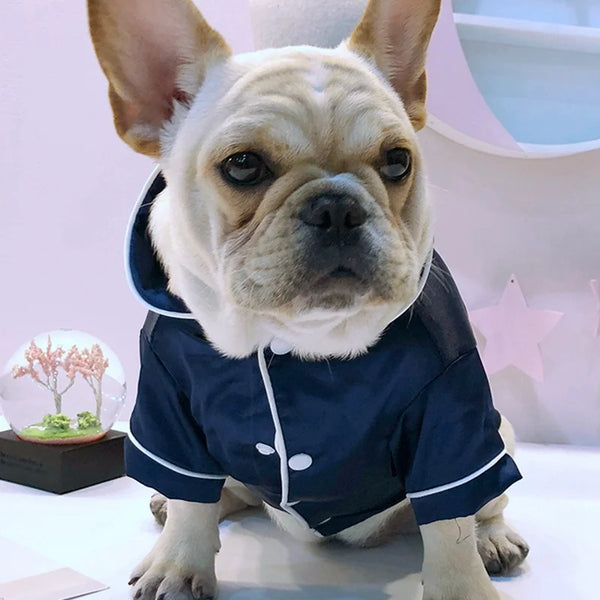 Summer Soft Silk French Bulldog Pajamas – Pet Sleepwear for Small Dogs and Cats