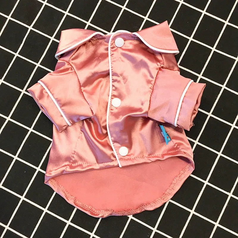 Summer Soft Silk French Bulldog Pajamas – Pet Sleepwear for Small Dogs and Cats