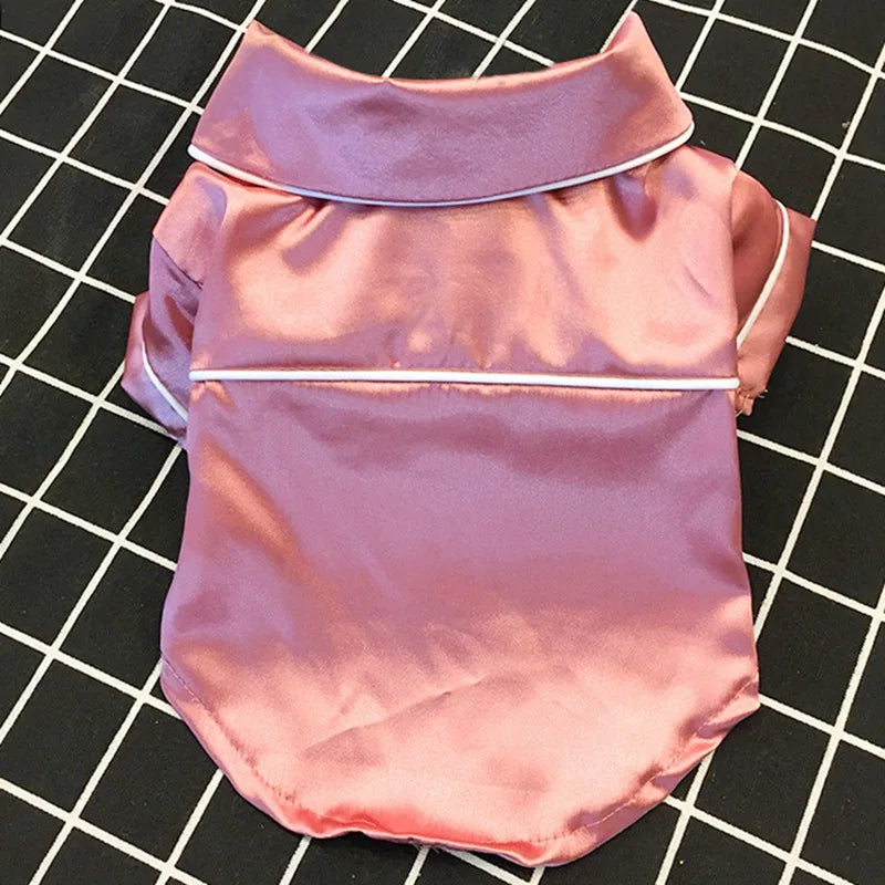 Summer Soft Silk French Bulldog Pajamas – Pet Sleepwear for Small Dogs and Cats