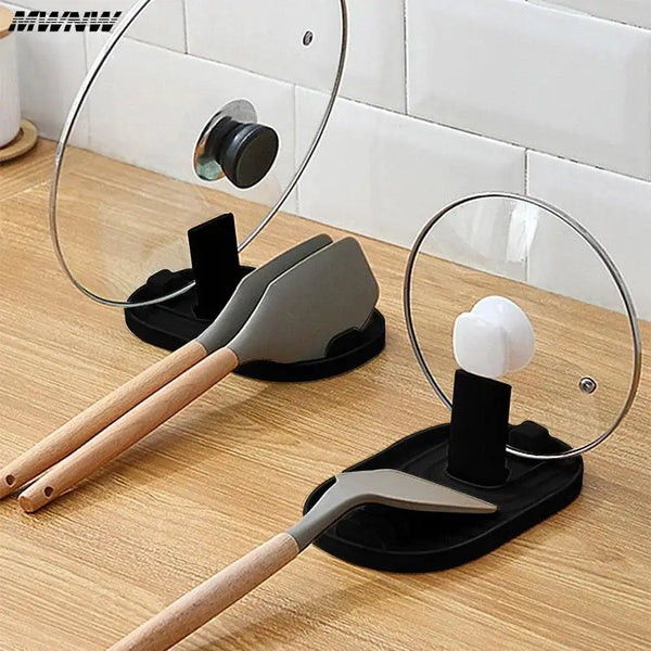 Stylish. Practical. Space-Saving. Polychrome Foldable Nordic-Style Pot Lid & Utensil Holder