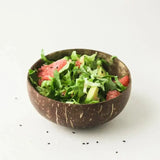 Natural Coconut Shell Bowl – Handmade Wooden Bowl for Dessert, Fruit, Salad – Southeast Asian Style Tableware  "Eco-Friendly"