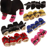 4pcs Waterproof Winter Dog Boots for Small Dogs – Warm Non-Slip Puppy Shoes for Outdoor Protection