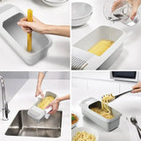 Eco-Friendly Microwave Pasta Cooker – Plastic Spaghetti & Vegetable Steamer with Built-In Strainer – Dishwasher-Safe Kitchen Accessory