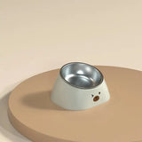 Cat Food Water Bowl, Triple Cats Bowls with Mat and Scoop, 15° Tilted Raised Cat Bowl Dishes with Automatic Water Bottle for Cats & Small Dogs