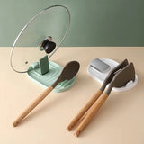 Stylish. Practical. Space-Saving. Polychrome Foldable Nordic-Style Pot Lid & Utensil Holder