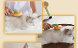 Pumpkin Cat Brush Comb For Pet Grooming Removes Loose Underlayers Tangled Hair Remover Brush Pet Hair Shedding Self Cleaning