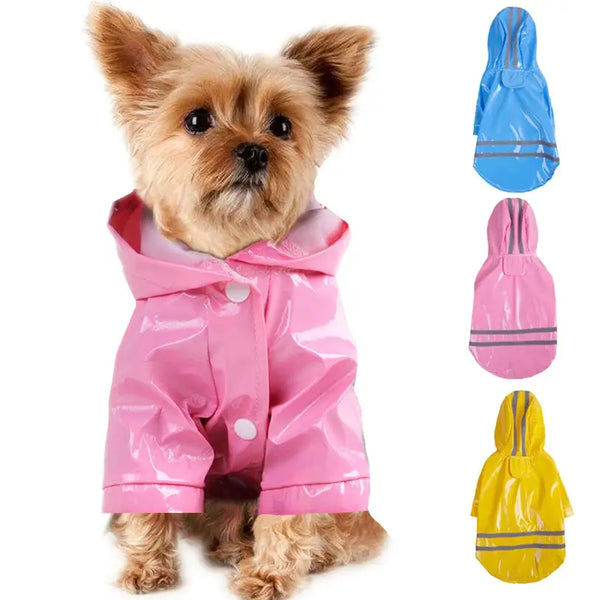 Bulk Pet Raincoats – Waterproof Hooded Jackets for Dogs and Cats, PU Material (S–XL)