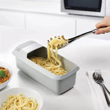 Eco-Friendly Microwave Pasta Cooker – Plastic Spaghetti & Vegetable Steamer with Built-In Strainer – Dishwasher-Safe Kitchen Accessory