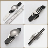 Tablespoon Set 4 In 1 Foldable Spoon Knife Fork4-in-1 Foldable Tableware Set – Stainless Steel Spoon, Knife, Fork & Bottle Opener – Compact Pocket Kit for Outdoor Use