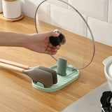 Stylish. Practical. Space-Saving. Polychrome Foldable Nordic-Style Pot Lid & Utensil Holder