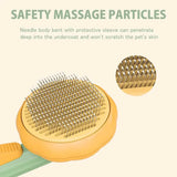Pumpkin Cat Brush Comb For Pet Grooming Removes Loose Underlayers Tangled Hair Remover Brush Pet Hair Shedding Self Cleaning
