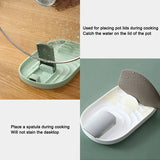 Stylish. Practical. Space-Saving. Polychrome Foldable Nordic-Style Pot Lid & Utensil Holder