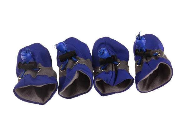 4pcs Waterproof Winter Dog Boots for Small Dogs – Warm Non-Slip Puppy Shoes for Outdoor Protection