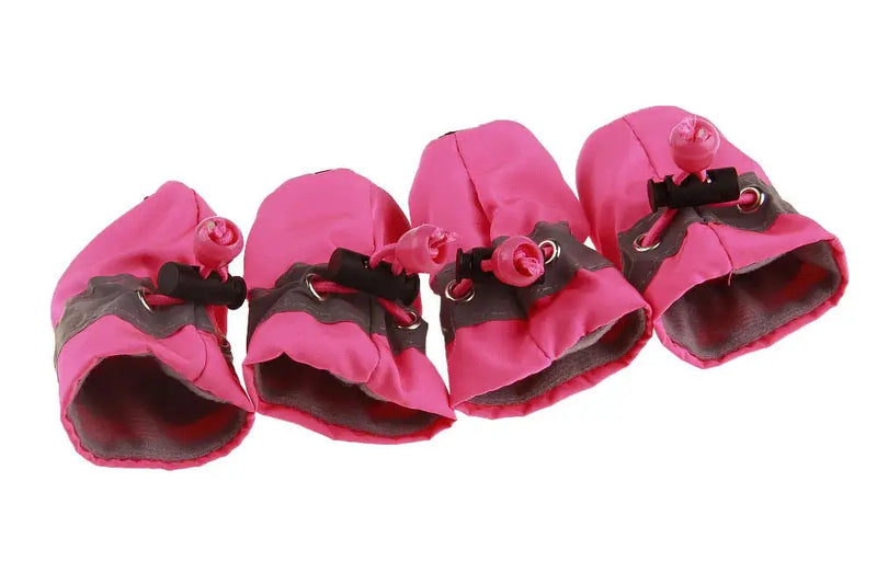 4pcs Waterproof Winter Dog Boots for Small Dogs – Warm Non-Slip Puppy Shoes for Outdoor Protection