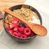 Natural Coconut Shell Bowl – Handmade Wooden Bowl for Dessert, Fruit, Salad – Southeast Asian Style Tableware  "Eco-Friendly"