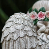 Resin Praying Angel with Solar Lights – Garden & Cemetery Decor