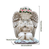 Resin Praying Angel with Solar Lights – Garden & Cemetery Decor