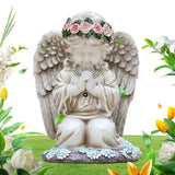 Resin Praying Angel with Solar Lights – Garden & Cemetery Decor