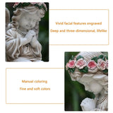 Resin Praying Angel with Solar Lights – Garden & Cemetery Decor