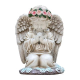 Resin Praying Angel with Solar Lights – Garden & Cemetery Decor