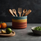Stylish. Practical. Space-Saving. Polychrome Foldable Nordic-Style Pot Lid & Utensil Holder