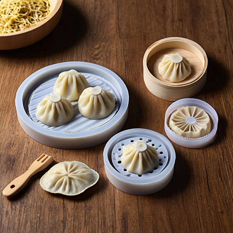 7cm/8cm/10cm Manual Dumpling Maker Set – Plastic Molds for Quick and Easy Dumpling Making – Kitchen Household Tool Clip